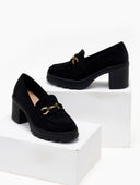 Loafers chunky suede - Μαύρο - thefashionproject.gr - Ideal shoes