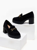 Loafers chunky suede - Μαύρο - thefashionproject.gr - Ideal shoes