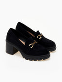 Loafers chunky suede - Μαύρο - thefashionproject.gr - Ideal shoes