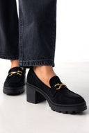 Loafers chunky suede - Μαύρο - thefashionproject.gr - Ideal shoes