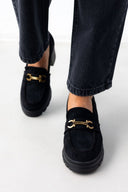 Loafers chunky suede - Μαύρο - thefashionproject.gr - Ideal shoes