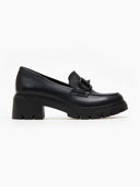 Loafers δερμάτινα chunky με αγκράφα Ragazza 0756 - Μαύρο - thefashionproject.gr - RAGAZZA