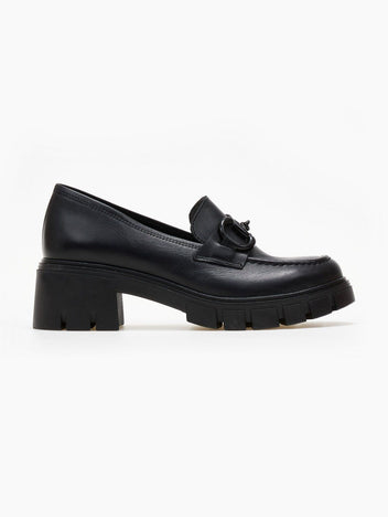 Loafers δερμάτινα chunky με αγκράφα Ragazza 0756 - Μαύρο - thefashionproject.gr - RAGAZZA