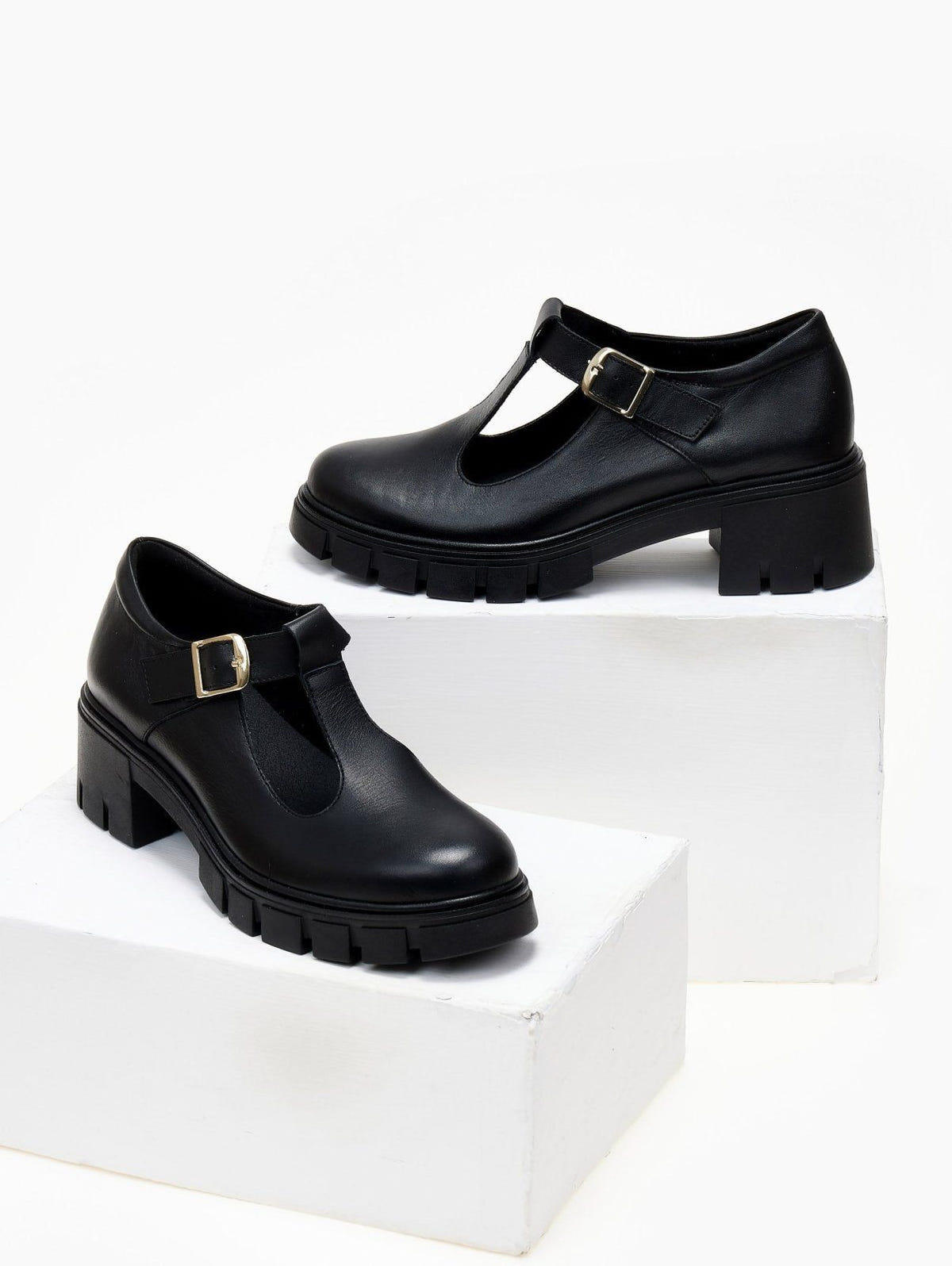 Loafers δερμάτινα Mary Janes Ragazza 0759 - Μαύρο - thefashionproject.gr - RAGAZZA