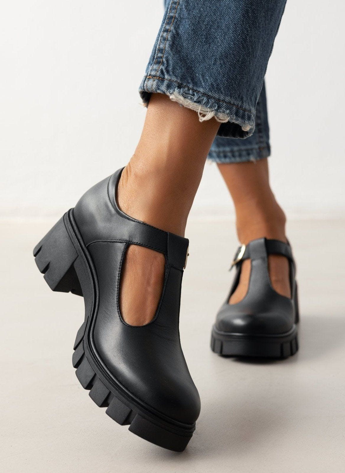 Loafers δερμάτινα Mary Janes Ragazza 0759 - Μαύρο - thefashionproject.gr - RAGAZZA