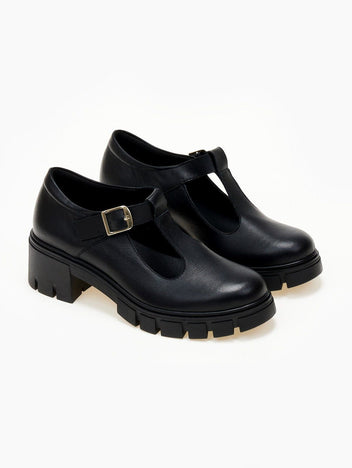 Loafers δερμάτινα Mary Janes Ragazza 0759 - Μαύρο - thefashionproject.gr - RAGAZZA