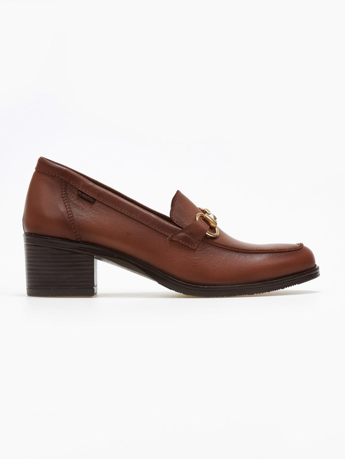 Loafers δερμάτινα με μεταλλική λεπτομέρεια Ragazza 0465 - Α - Καφέ - thefashionproject.gr - RAGAZZA