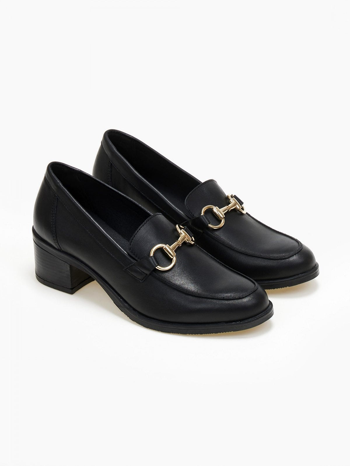 Loafers δερμάτινα με μεταλλική λεπτομέρεια Ragazza 0465 - Α - Μαύρο - thefashionproject.gr - RAGAZZA