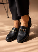 Loafers δερμάτινα με μεταλλική λεπτομέρεια Ragazza 0465 - Α - Μαύρο - thefashionproject.gr - RAGAZZA