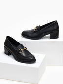 Loafers δερμάτινα με μεταλλική λεπτομέρεια Ragazza 0465 - Α - Μαύρο - thefashionproject.gr - RAGAZZA