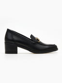 Loafers δερμάτινα με μεταλλική λεπτομέρεια Ragazza 0465 - Α - Μαύρο - thefashionproject.gr - RAGAZZA