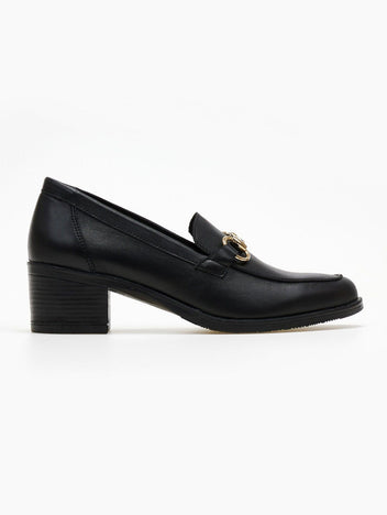 Loafers δερμάτινα με μεταλλική λεπτομέρεια Ragazza 0465 - Α - Μαύρο - thefashionproject.gr - RAGAZZA