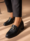 Loafers δερμάτινα με μεταλλική λεπτομέρεια Ragazza 0465 - Α - Μαύρο - thefashionproject.gr - RAGAZZA
