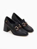 Loafers δερμάτινα με τακούνι Carmela 161127 - Μαύρο - thefashionproject.gr - CARMELA