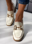 Loafers δερμάτινα με τακούνι Carmela 161127 - Πάγου - thefashionproject.gr - CARMELA