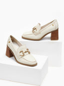 Loafers δερμάτινα με τακούνι Carmela 161127 - Πάγου - thefashionproject.gr - CARMELA