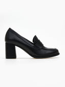 Loafers δερμάτινα με τακούνι Ragazza 061 - Μαύρο - thefashionproject.gr - RAGAZZA