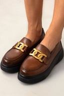 Loafers flatforms με αγκράφα - Ταμπά - thefashionproject.gr - La Coquette