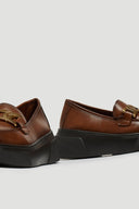 Loafers flatforms με αγκράφα - Ταμπά - thefashionproject.gr - La Coquette