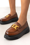 Loafers flatforms με αγκράφα - Ταμπά - thefashionproject.gr - La Coquette