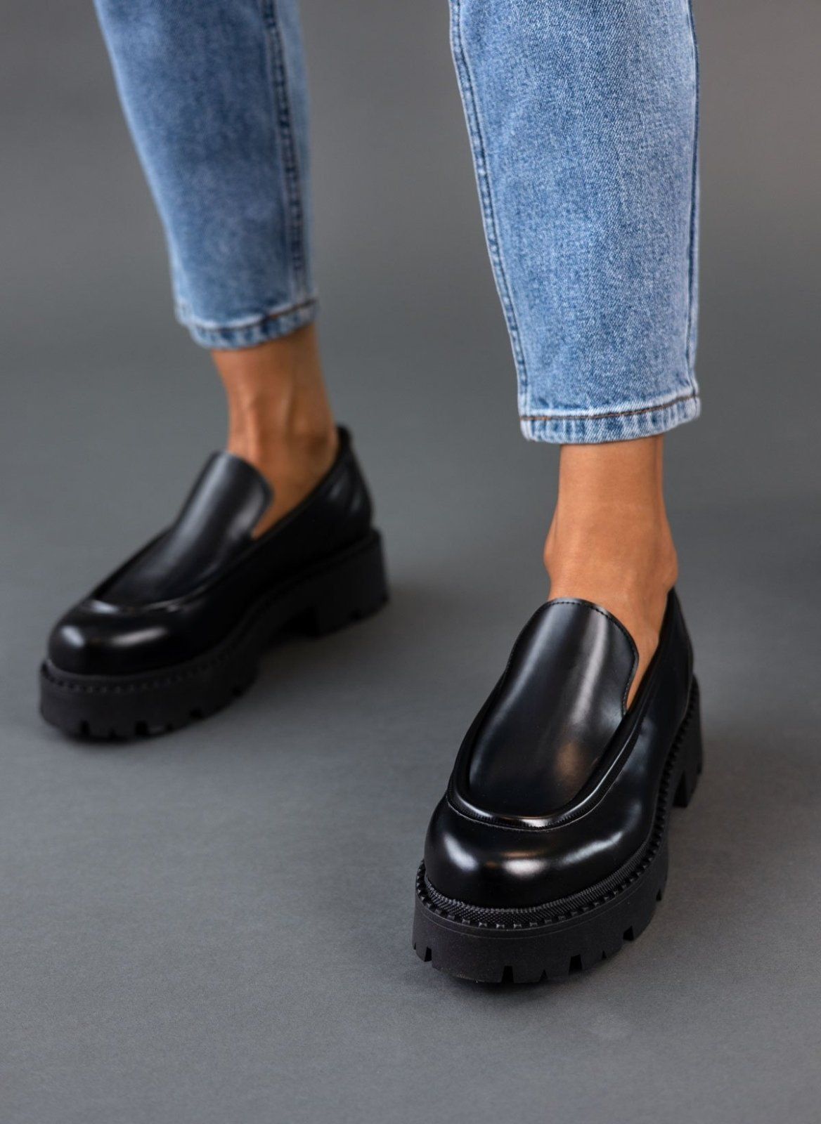 Loafers φλωρεντίκ με chunky σόλα TFP - Μαύρο - thefashionproject.gr - TFP