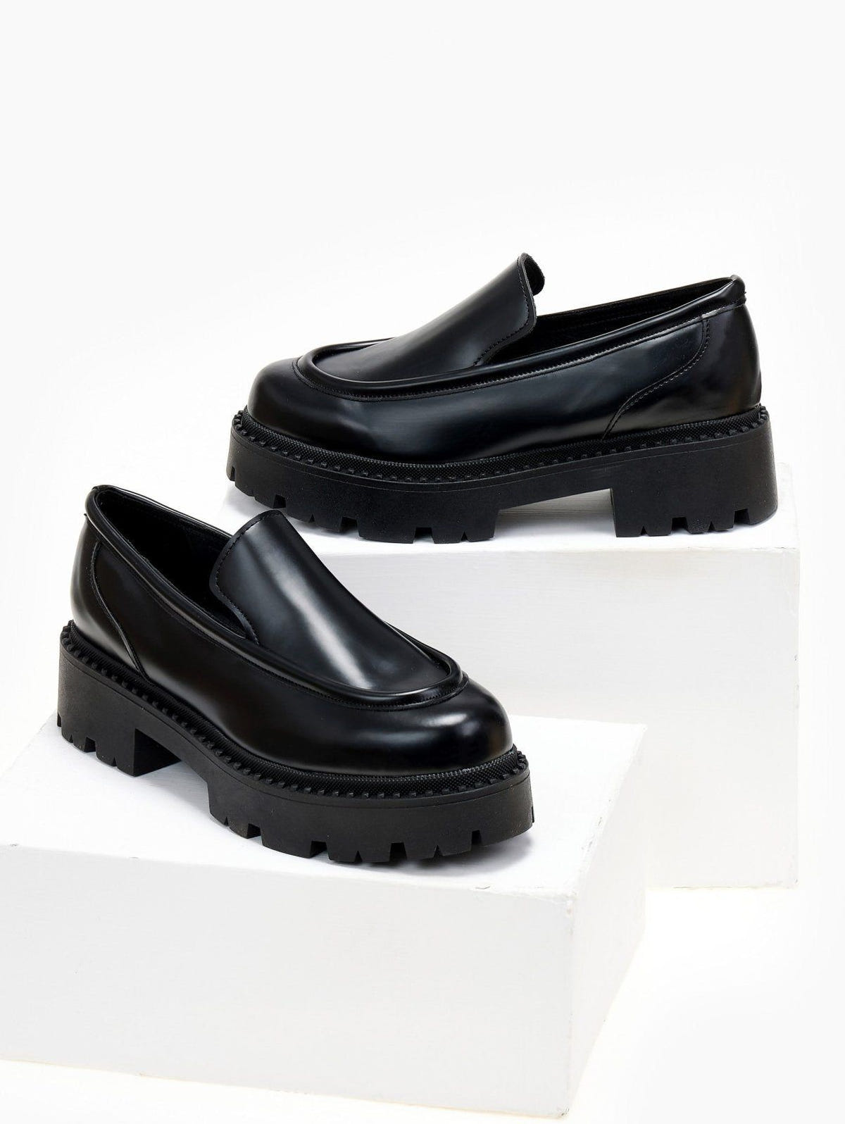 Loafers φλωρεντίκ με chunky σόλα TFP - Μαύρο - thefashionproject.gr - TFP