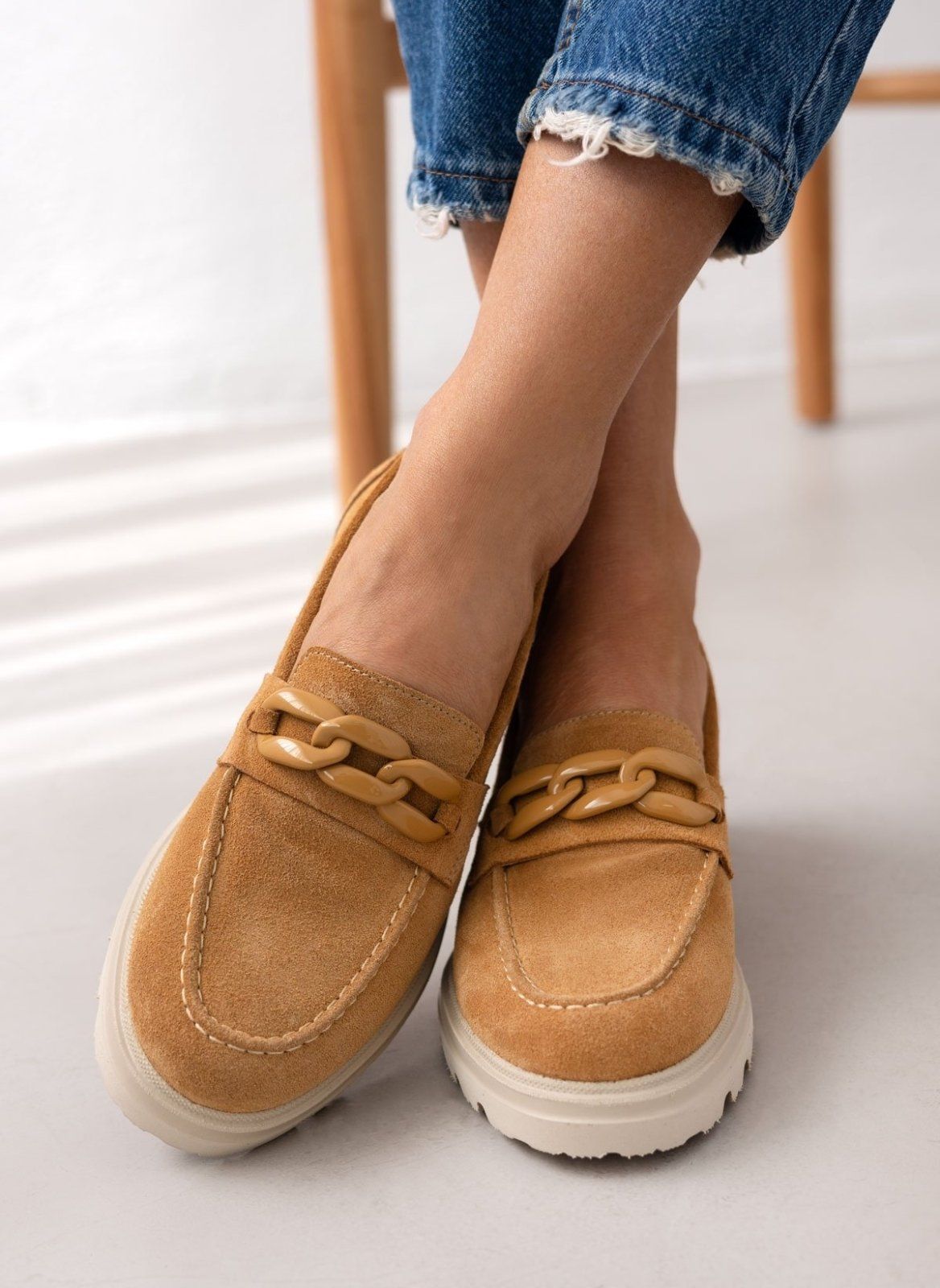 Loafers καστόρινα με κρίκους Ragazza 0528 - Ταμπά - thefashionproject.gr - RAGAZZA