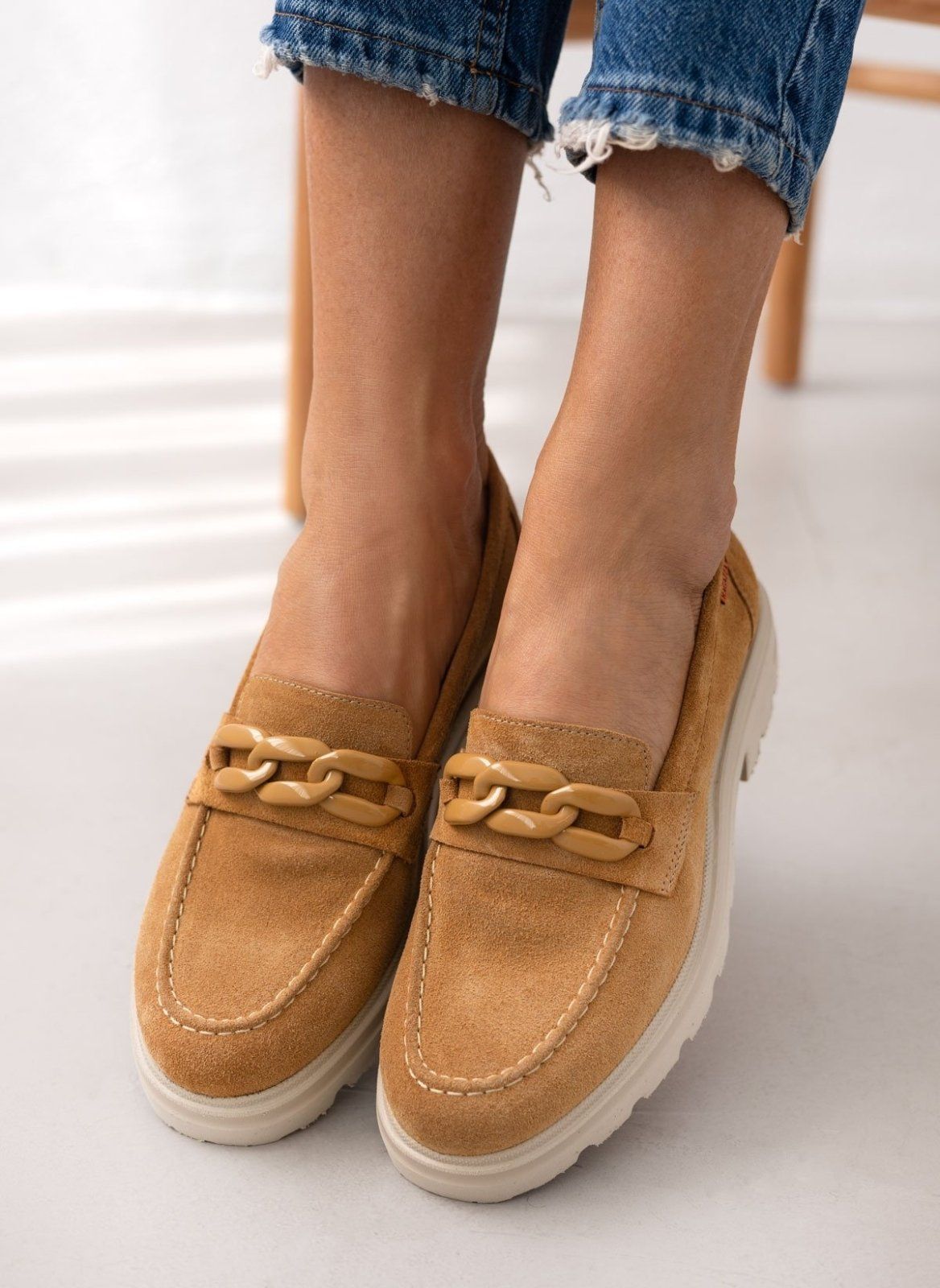 Loafers καστόρινα με κρίκους Ragazza 0528 - Ταμπά - thefashionproject.gr - RAGAZZA
