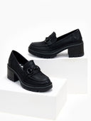 Loafers ματ με τακούνι Refresh 171417 - Μαύρο - thefashionproject.gr - Refresh