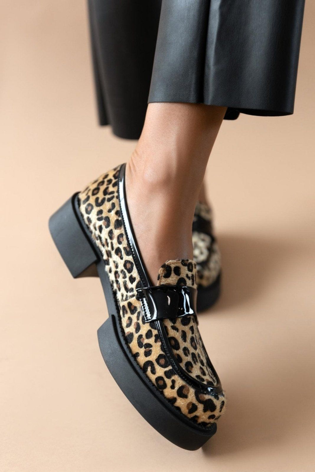Loafers με print Estil - Leopard - thefashionproject.gr - Estil