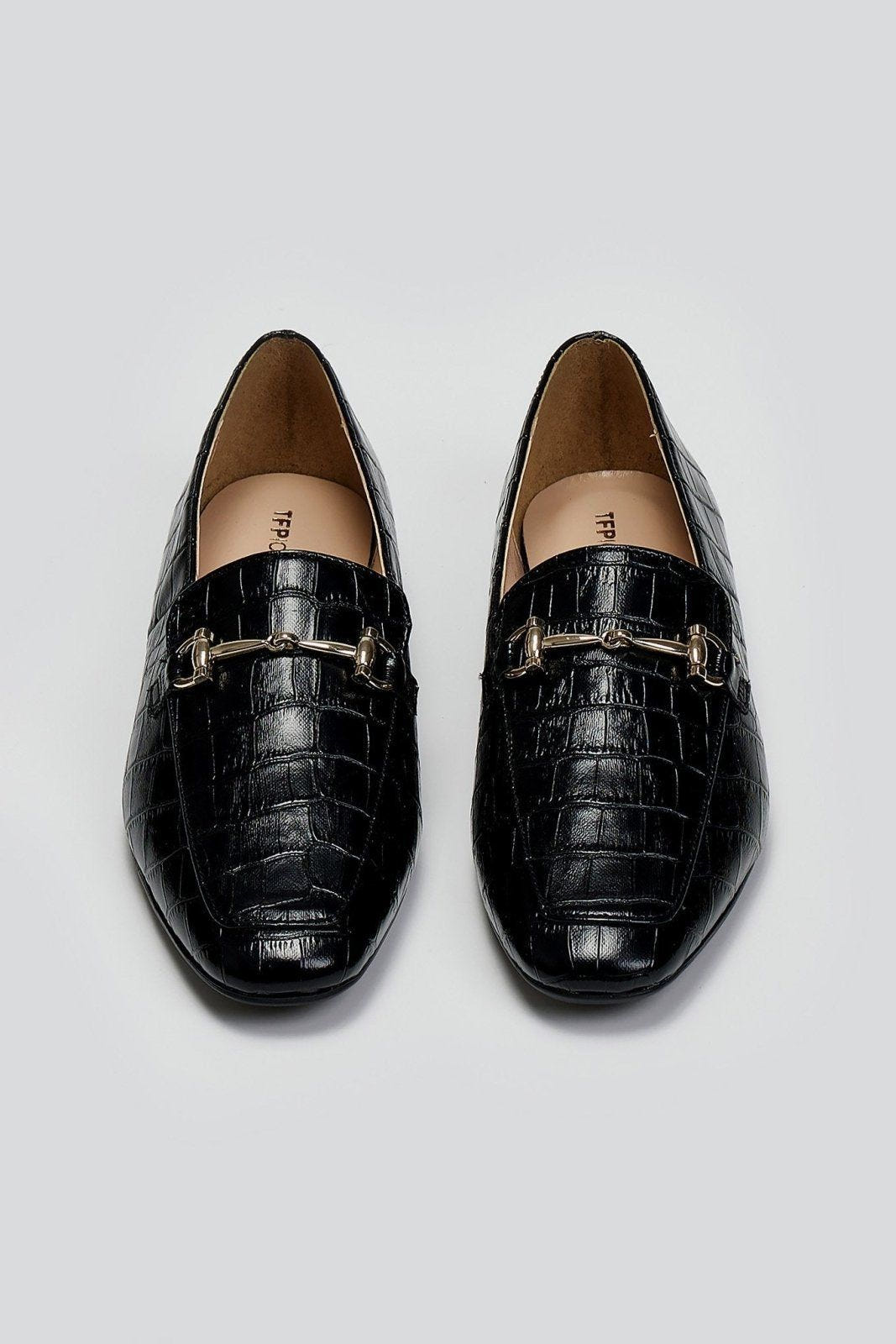 Loafers με print TFP - Μαύρο - thefashionproject.gr - TFP