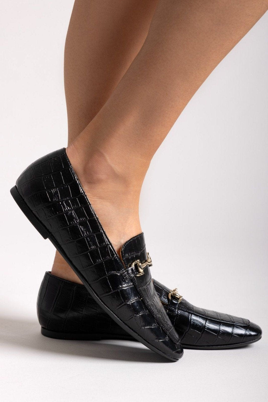 Loafers με print TFP - Μαύρο - thefashionproject.gr - TFP