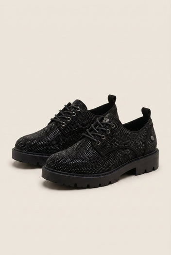 Xti Footwear - Loafers Strass Lace Up - Black