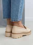 Loafers suede με ματ μεταλλική αγκράφα ERYNN