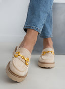 Loafers suede με ματ μεταλλική αγκράφα ERYNN