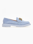 Loafers suede με μεταλλικό στοιχείο Erynn - Γαλάζιο - thefashionproject.gr - ERYNN