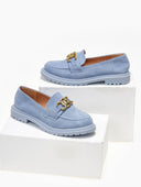Loafers suede με μεταλλικό στοιχείο Erynn - Γαλάζιο - thefashionproject.gr - ERYNN