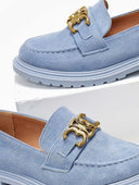 Loafers suede με μεταλλικό στοιχείο Erynn - Γαλάζιο - thefashionproject.gr - ERYNN