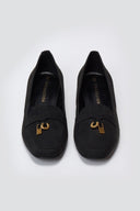 Loafers Suede Metal Bit TFP - Black Suede - thefashionproject.gr - TFP