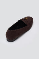 Loafers Suede Metal Bit TFP - Brown Suede - thefashionproject.gr - TFP