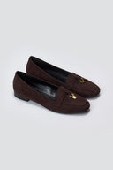Loafers Suede Metal Bit TFP - Brown Suede - thefashionproject.gr - TFP