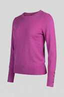The Fashion Project - Long Sleeve Knit Top Crew Neck - Magenta