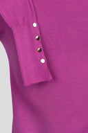 The Fashion Project - Long Sleeve Knit Top Crew Neck - Magenta