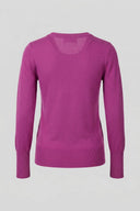 The Fashion Project - Long Sleeve Knit Top Crew Neck - Magenta
