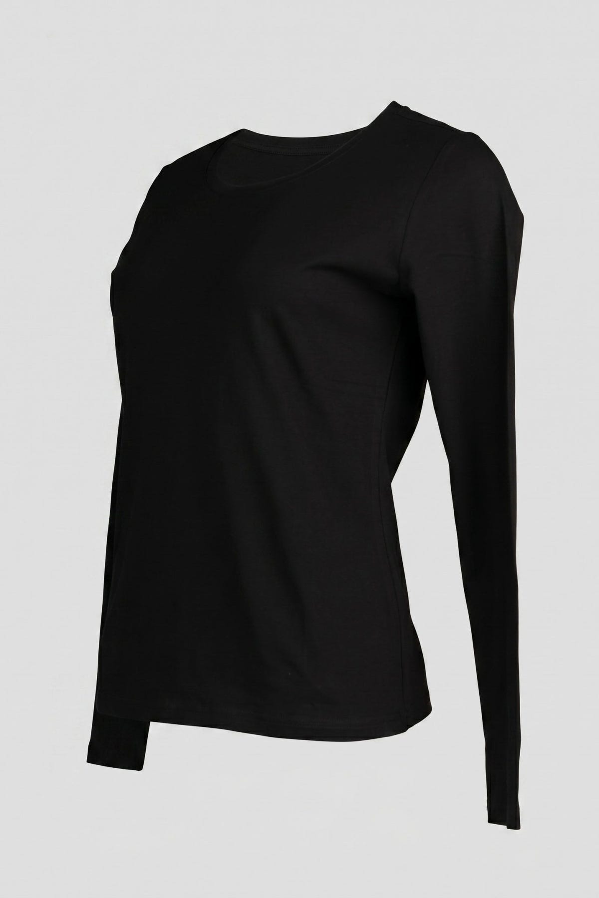 The Fashion Project - Long Sleeve Top Crew Neck - Black
