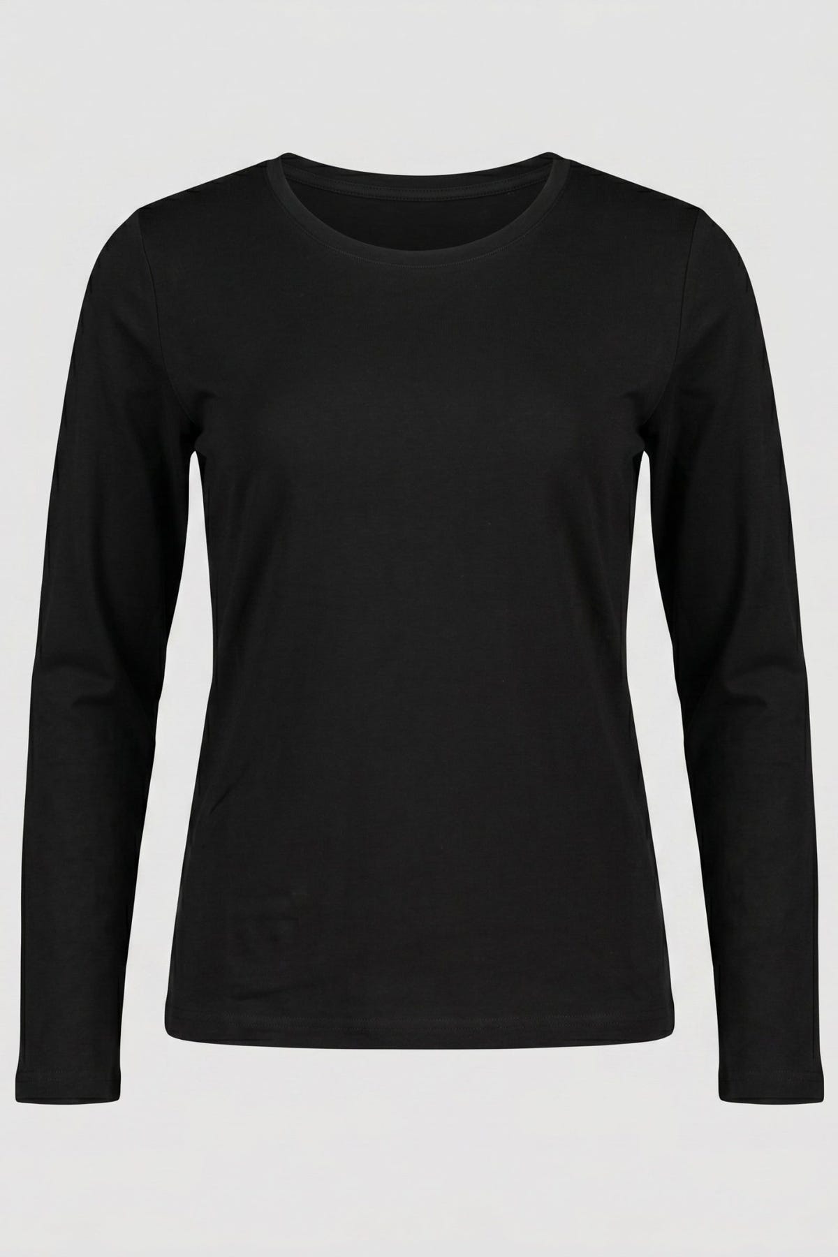 The Fashion Project - Long Sleeve Top Crew Neck - Black