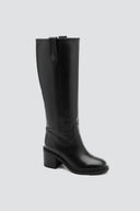 Low Heel Ankle Boots - Black Matte - thefashionproject.gr - Ideal shoes