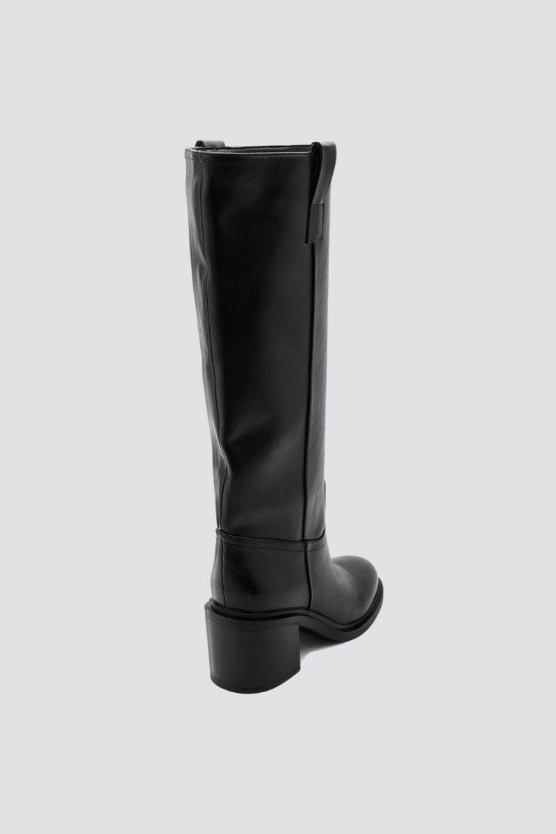 Low Heel Ankle Boots - Black Matte - thefashionproject.gr - Ideal shoes