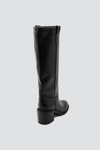 Low Heel Ankle Boots - Black Matte - thefashionproject.gr - Ideal shoes