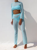Μαγιό four pieces με σετ διαφάνεια - Γαλάζιο - thefashionproject.gr - The Fashion Project